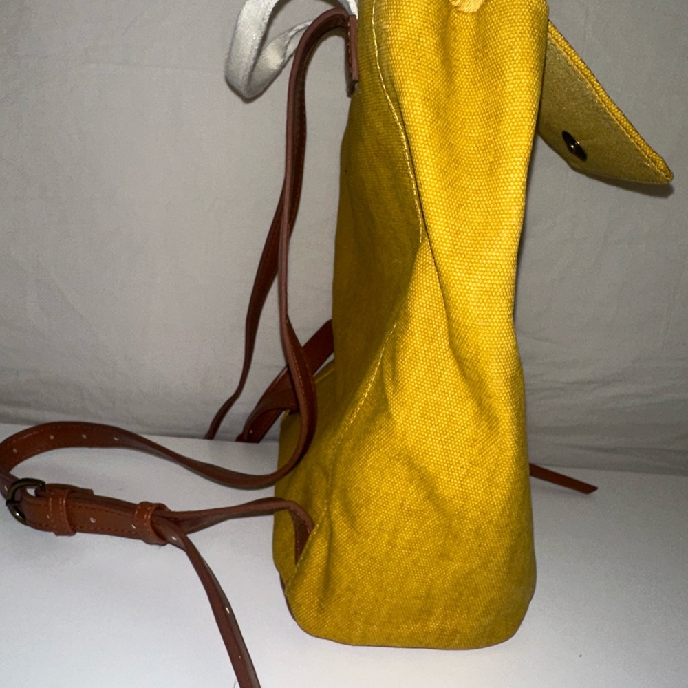 Yellow Canvas Backpack - Picture 2 of 5